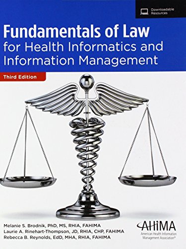 Fundamentals of law for health informatics and information management